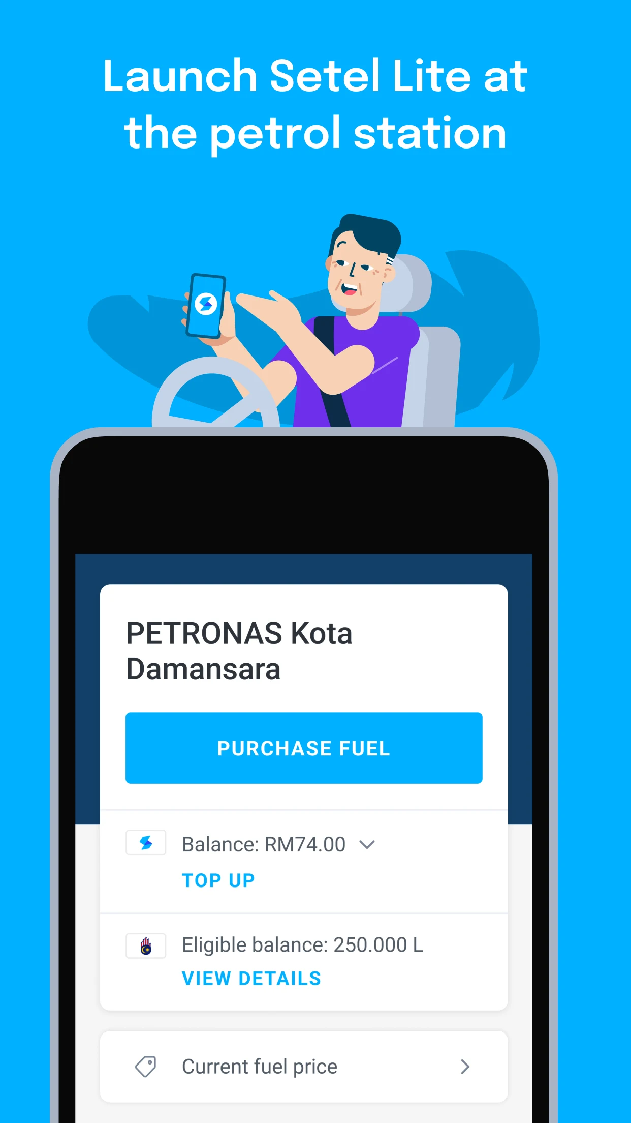 Setel Lite: Simpler Fuelling screenshot